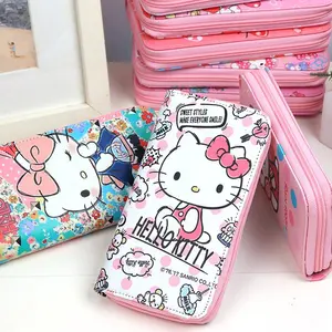 Wholesale Creative Melody Kuromi Purse Women PU Leather Sanrio Wallet Card Holder Multifunctional Wallet For Kids Gift