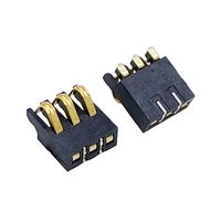 Connecteur de batterie à ressort, pas de 1,27 mm, 12 V, 2/3/4/5/6/7/8 broches, fiche mâle plaquée or bronze phosphoreux, pièce de contact de batterie SMD pour PCB