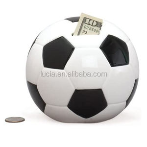 Vente flash <span class=keywords><strong>Tirelire</strong></span> en céramique en forme de ballon de football <span class=keywords><strong>Tirelire</strong></span> à monnaie en forme de ballon Cadeau et souvenirs - Product Image 2