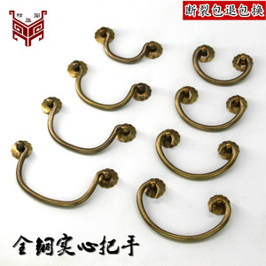 Chinese Antique Style <b>Copper</b> Drawer Handles Ring Shape Brass Bronze Color Furniture Handle <b>Knob</b> HK 001 - Product Image 4