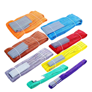 Nhà máy tùy chỉnh nhiệm vụ nặng nề đôi lớp 100% Polyester 1-12 tấn vải phẳng Sling với chứng nhận CE và bảo hành 3 năm - Product Image 1