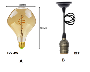 Hổ phách Edison <span class=keywords><strong>Led</strong></span> cổ điển vàng bóng đèn dây tóc trong nhà sạch G125 dr125 A110 A130 <span class=keywords><strong>E27</strong></span> giáng sinh Bóng đèn thủy tinh trang trí đèn - Product Image 3