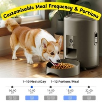 Comedero Automático para Gatos de 2L Dispensador de Comida Programado para Perros Negro Comederos para Mascotas con Wifi Alimento Seco a Batería Comedero Automático para Gatos con Cámara