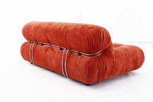 Sofá moderno <span class=keywords><strong>Soriana</strong></span> de tela de pana para sala de estar, mueble moderno de 2 asientos, midcentury - Product Image 3
