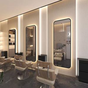 Estación de Espejo LED de Lujo para Salón, Espejo Arqueado Retroiluminado con Estaciones de Peinado para Peluquerías - Product Image 1