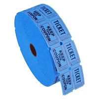 Impression personnalisée de billets d'événement colorés billets de tombola vierges double rouleau pour les activités scolaires de jeux de carnaval équitable