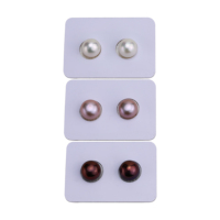 Perles d'eau douce de 10-11 mm, qualité AAAA, rondes, colorées, violettes, roses, blanches, parfaites, perles nues, paire pour la fabrication de bijoux, vente en gros