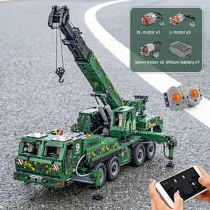 MOULD <span class=keywords><strong>KING</strong></span> 20009 Véhicules Techniques Blocs <span class=keywords><strong>de</strong></span> Construction G-BKF Grue <span class=keywords><strong>de</strong></span> Remorquage Blindée Briques Jouets Cadeau pour Enfants - Product Image 6