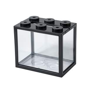 Grand seau en plastique Aquarium pour <span class=keywords><strong>Lego</strong></span> Block Creative Micro Landscape for Living Room Cute Mini Small <span class=keywords><strong>Fish</strong></span> Doll Box - Product Image 6
