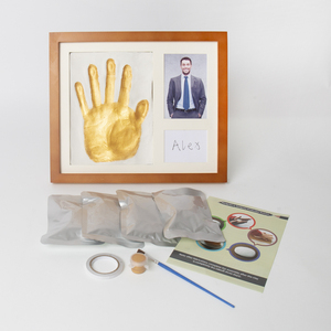 Cadre photo carré en bois personnalisé à faire soi-même avec empreintes de mains <span class=keywords><strong>et</strong></span> empreintes digitales, souvenir pour événements d'entreprise <span class=keywords><strong>et</strong></span> anniversaires - Product Image 1