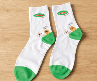 Chaussettes de sport en polyester imprimées numériquement de haute qualité pour l'été, respirantes, résistantes à l'usure, antidérapantes, douces et confortables