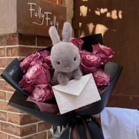 Peluche Jelly Cat Messenger Bunny, poupée mignonne, cadeau de vacances pour célébrités d'Internet, vente en gros transfrontalière