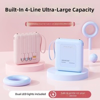 Nouvelle batterie externe compacte personnalisée YM-1304 de Chine avec câble intégré 20 000 mAh, chargeur portable pour téléphones