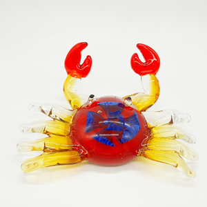 かわいい手作りガラス吹くヤドカリガラスアート彫刻