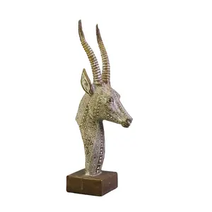 定制北欧桌面雕像树脂动物雕塑工艺树脂鹿头带鹿角