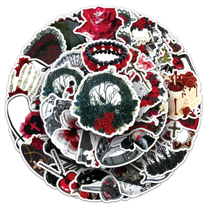 50pcs Factory-sized <strong>Custom</strong> High-quality Die-cut Vinyl Unique Personality Rose Gothic Stickers for <strong>Notebooks</strong> &amp; Laptops - Product Image 6
