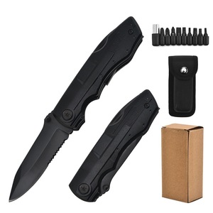 Couteau de poche multifonctionnel en acier inoxydable durable pour survie, modèle TMK1028, avec bord lisse et tournevis, vente en gros - Product Image 4