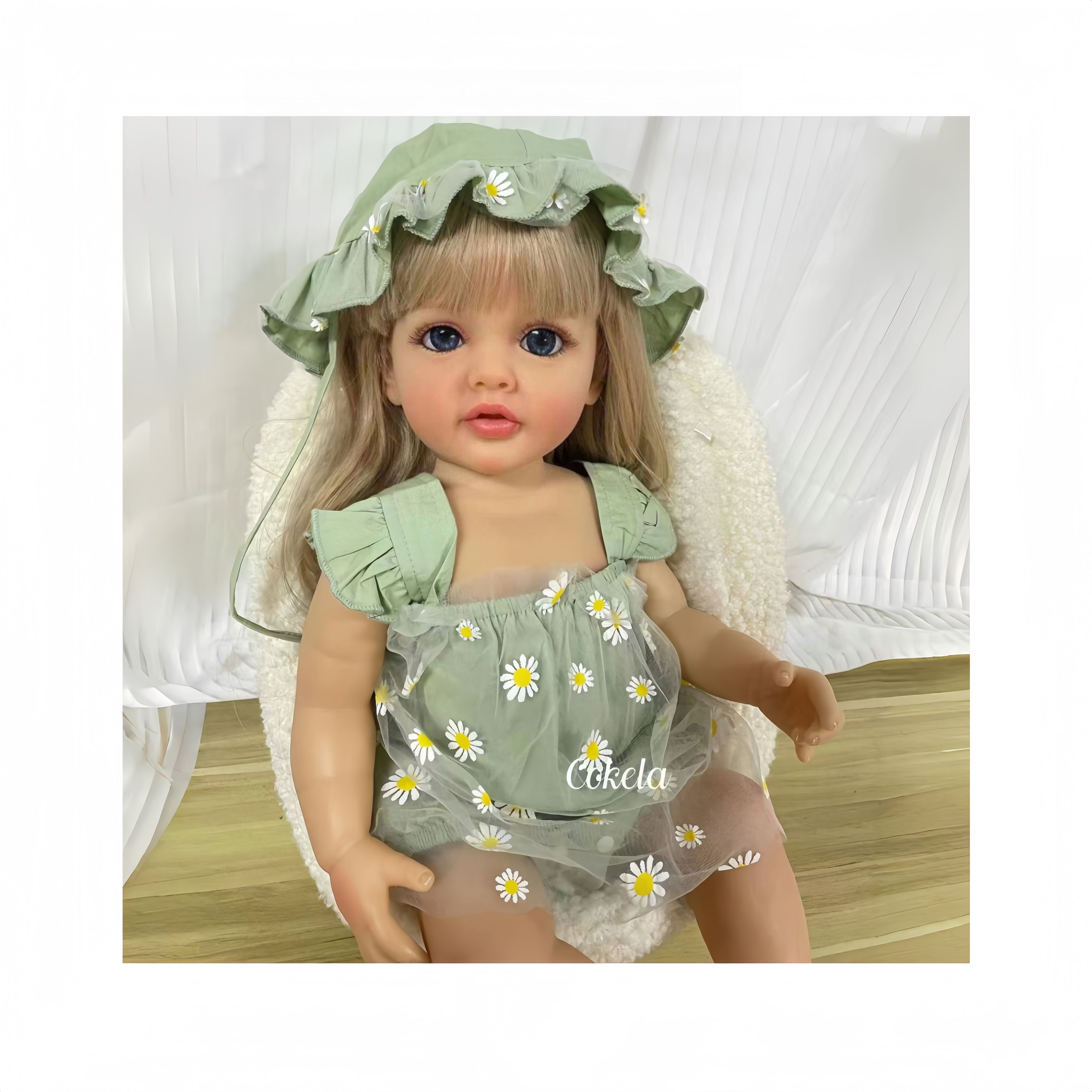 Reborn Baby Doll Vinile Bambole Cokela 22inch/55cm High Quality