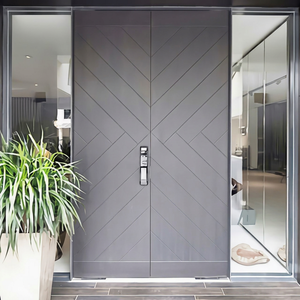 Porte d'entrée compacte en alliage d'aluminium HPL avec âme phénolique, design moderne pour villa, usage extérieur - Product Image 1
