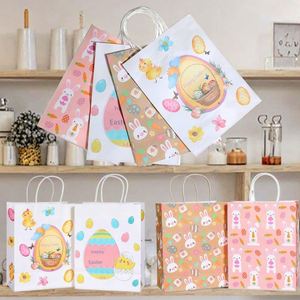 Customized <b>White</b> Oil Resistant Brown <b>Paper</b> <b>Bag</b> Recyclable Kraft <b>Paper</b> Handle for Supermarket Promotions Colored Handle Gift - Product Image 3