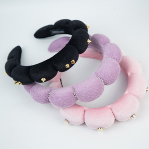 Diadema con Forma de Nube, Tela Rosa, Hecha a Mano, para Uso Diario de Mujeres, Verano 2024 - Product Image 2