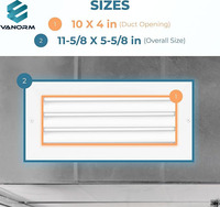 Diffuseur de grille moderne 10*4 ", 2 fentes, registre linéaire de plafond pour les systèmes CVC extérieurs en alliage d'aluminium.
