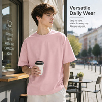 T-shirt Sport Hip Hop 100% Coton Coupe Boxy 220 Grammes Ample Sérigraphié Anti-rétrécissement Tissu Tricoté Respirant Homme Femme
