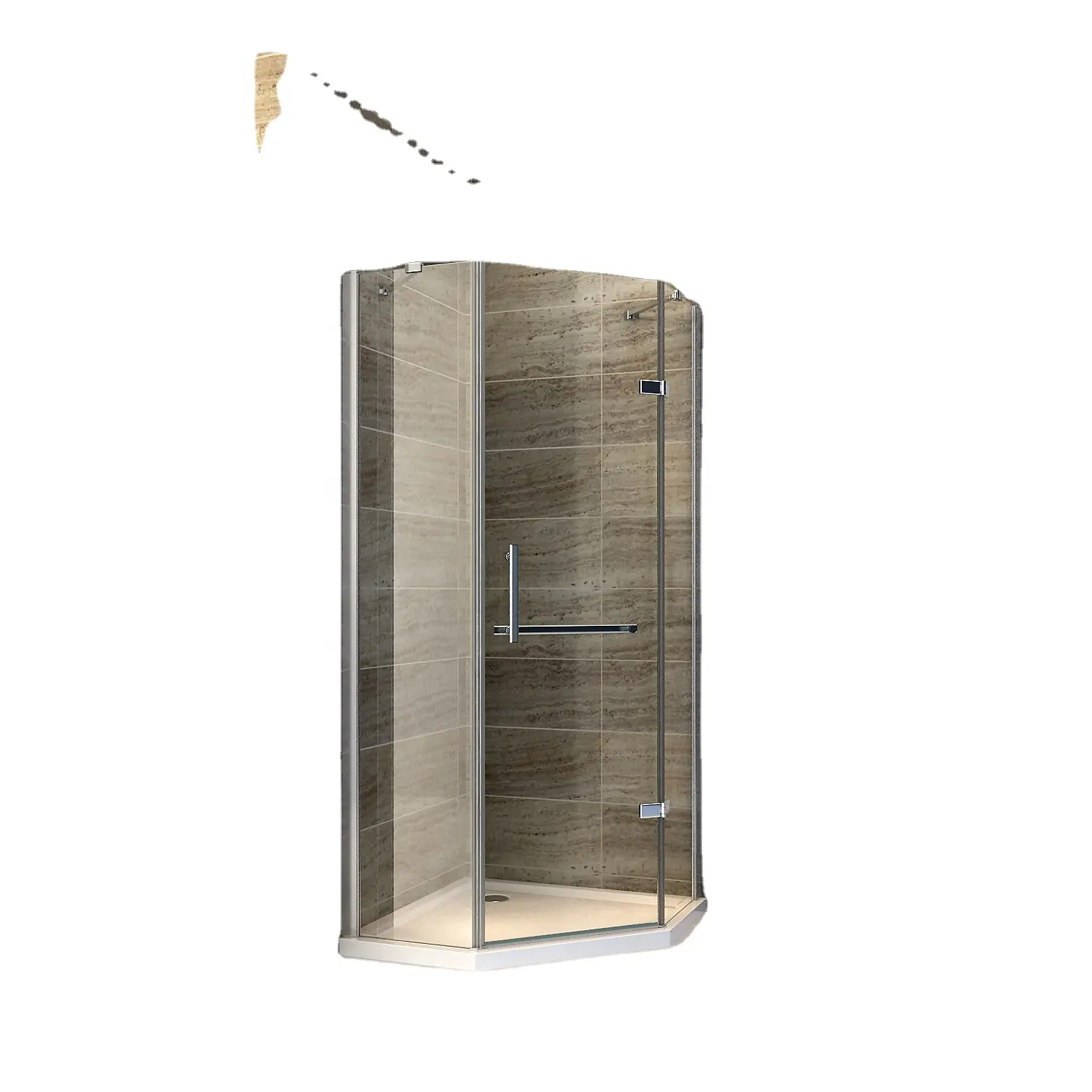 Chiusura a scatto della doccia della cerniera della porta di alluminio della scatola della doccia di lusso