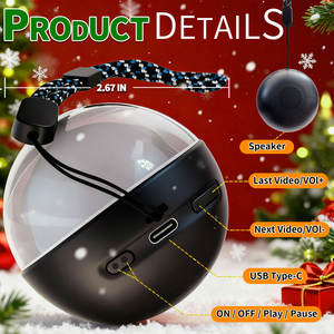 Dropshipping, Esfera de Memoria, Bola de Cristal 3D de 2.7 Pulgadas con Sonido, Personalizada, Carga tus Propios Videos y Fotos, Regalo Personalizado para Parejas - Product Image 2