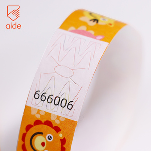 Custom Logo Printed Bracelet Waterproof Paper Tyvek Wristbands for Event Party Supplies