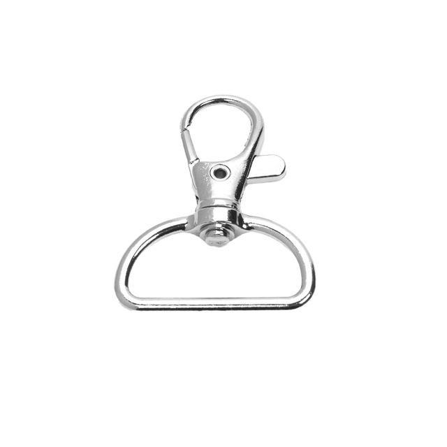 1 Inch Metal Swivel Lobster Claw Clasps with D Ring Clip Hook Lanyard Snap Hooks for Keychain Lanyard Bag Purse