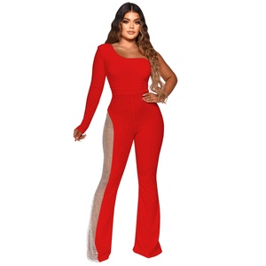Monos elegantes para mujer de primavera y verano, <span class=keywords><strong>mono</strong></span> acampanado a la moda, <span class=keywords><strong>mono</strong></span> largo informal de una pieza - Product Image 4