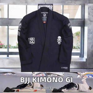 ชุดยูโดบราซิลเลี่ยนยิวยิตสู Bjj Kimono Fight Gear ผ้าฝ้าย 100% 480 กรัม ระบายอากาศได้ดี พร้อมโลโก้ด้านหน้า - Product Image 2