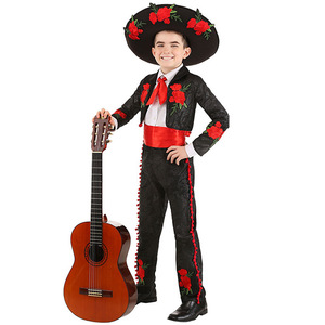 Costume mexicain du jour des morts pour enfants, tenue de cosplay d'halloween pour enfants, vêtements de danse pour spectacle - Product Image 3