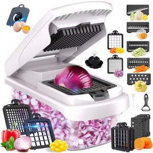 Hot Sale <b>Kitchen</b> <b>Gadgets</b> Tomato Slicer Dicer Multifunctional Hand Press Mandoline Fruit Cutter Potato Cutter Vegetable Chopper - Product Image 1
