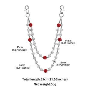 เครื่องประดับแนวสตรีทเครื่องประดับแนวฮิปฮอปสำหรับผู้ชายและผู้หญิงทำจากสเตนเลสสตีลและโพลิเมอร์ดินเหนียว - Product Image 5