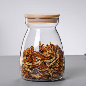 Venta al por mayor múltiples tamaños contenedor de vidrio transparente respetuoso <span class=keywords><strong>con</strong></span> el medio ambiente de alta borosilicato forma de bola de alimentos tarro de vidrio <span class=keywords><strong>con</strong></span> <span class=keywords><strong>tapa</strong></span> de corcho - Product Image 4