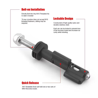Maxtrax Mkii Kit de cartes de récupération/traction 4 pièces Pin Mounting Theft-Proof Recovery Tracks Bracket New Condition