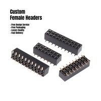 Connecteur femelle SMT à montage en surface de 1,27 mm d'épaisseur et 4,3 mm de hauteur avec 10 à 16 broches, 20 broches, double rangée, 1A 500V, alimentation PCB