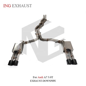 Venta Directa de Fábrica <span class=keywords><strong>ING</strong></span> para Audi A7 C8 3.0T, Silenciador Catback de Acero Inoxidable con Válvula, Tubos de Escape de Alto Rendimiento - Product Image 2