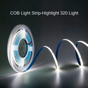 COB LED şerit ışıkları DC12V16.4ft /5M 320leds/M CRI90 parlak esnek buz mavi LED bant ışıkları LED şerit ışık