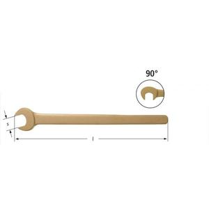 AMPCO - AS0047A Llave de extremo abierto de mango largo 90 °, Aluminio Bronce (métrico) - Product Image 1