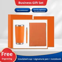 Coffrets cadeaux publicitaires personnalisés écologiques modernes pour entreprises, souvenirs d'entreprise, vente en gros, thermos, stylo, carnet