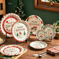 Assiettes en papier jetables et plats en papier, assiettes à gâteau rondes en papier