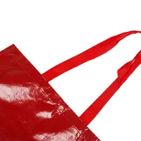 環境プロモーションカスタム再利用可能ショッピングバッグ赤色rpet不織布ショッピングトートバッグ