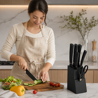 Ensemble de couteaux de cuisine personnalisés avec manche creux, couteau de chef pour couper, outils de cuisine