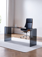 Bureau d'ordinateur double de luxe léger pour la maison, table de chevet avec espace pour ordinateur, poste de travail de bureau haut de gamme
