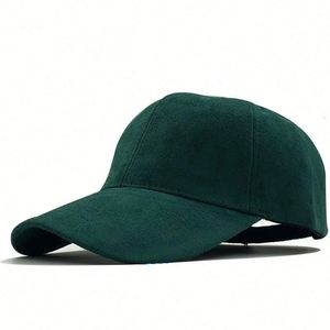 Casquettes de sport vertes à 6 panneaux à visière incurvée en gros, en stock – Casquettes de baseball personnalisées en daim - Product Image 1