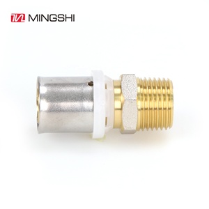 Raccord de soudure bout à bout en cuivre pour tube <span class=keywords><strong>multicouche</strong></span> PEX PERT, raccord de compression forgé pour <span class=keywords><strong>plomberie</strong></span>, raccords de réduction à sertir 16mm - Product Image 2