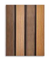 Échantillon de panneau mural en polystyrène AMER, couleur bois coréen, panneau mural en grille PS